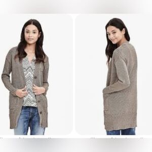 Banana Republic Metallic Boyfriend Cardigan in S